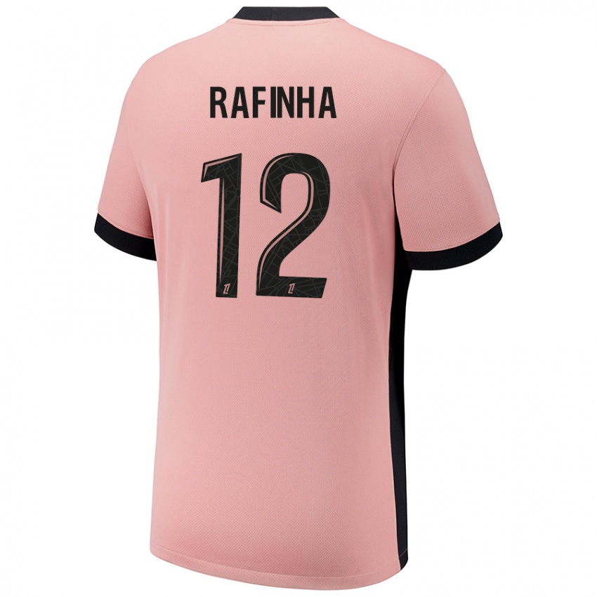 Criança Camisola Rafinha #12 Rosa Ferrugem Terceiro 2024/25 Camisa Brasil