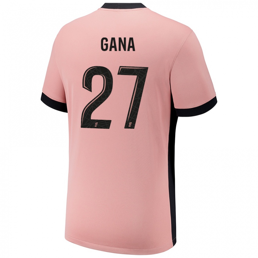 Criança Camisola Idrissa Gana Gueye #27 Rosa Ferrugem Terceiro 2024/25 Camisa Brasil