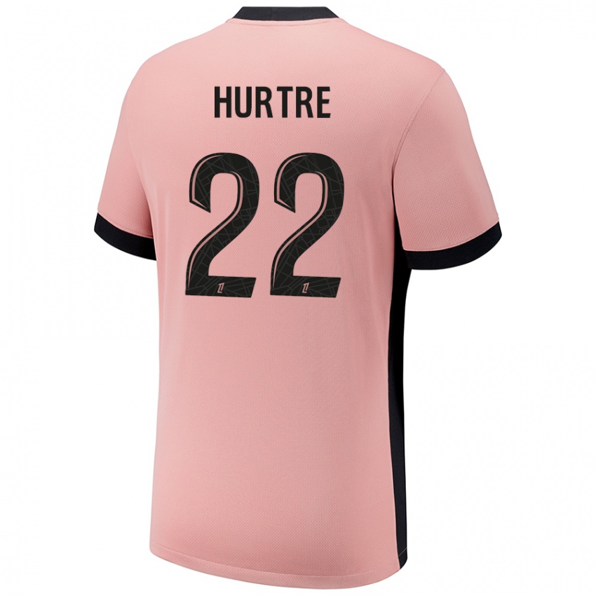 Criança Camisola Oceane Hurtre #22 Rosa Ferrugem Terceiro 2024/25 Camisa Brasil