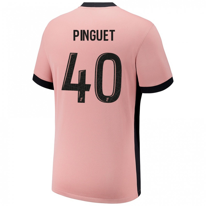 Criança Camisola Alice Pinguet #40 Rosa Ferrugem Terceiro 2024/25 Camisa Brasil