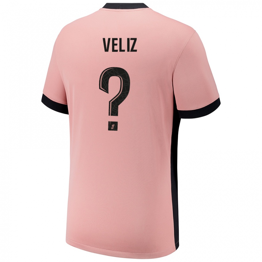 Criança Camisola Nehemiah Fernandez Veliz #0 Rosa Ferrugem Terceiro 2024/25 Camisa Brasil