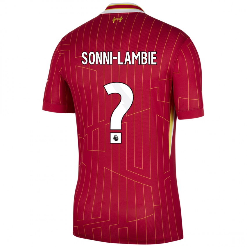 Homem Camisola Joshua Sonni-Lambie #0 Branco Amarelo Branco Principal 2024/25 Camisa Brasil