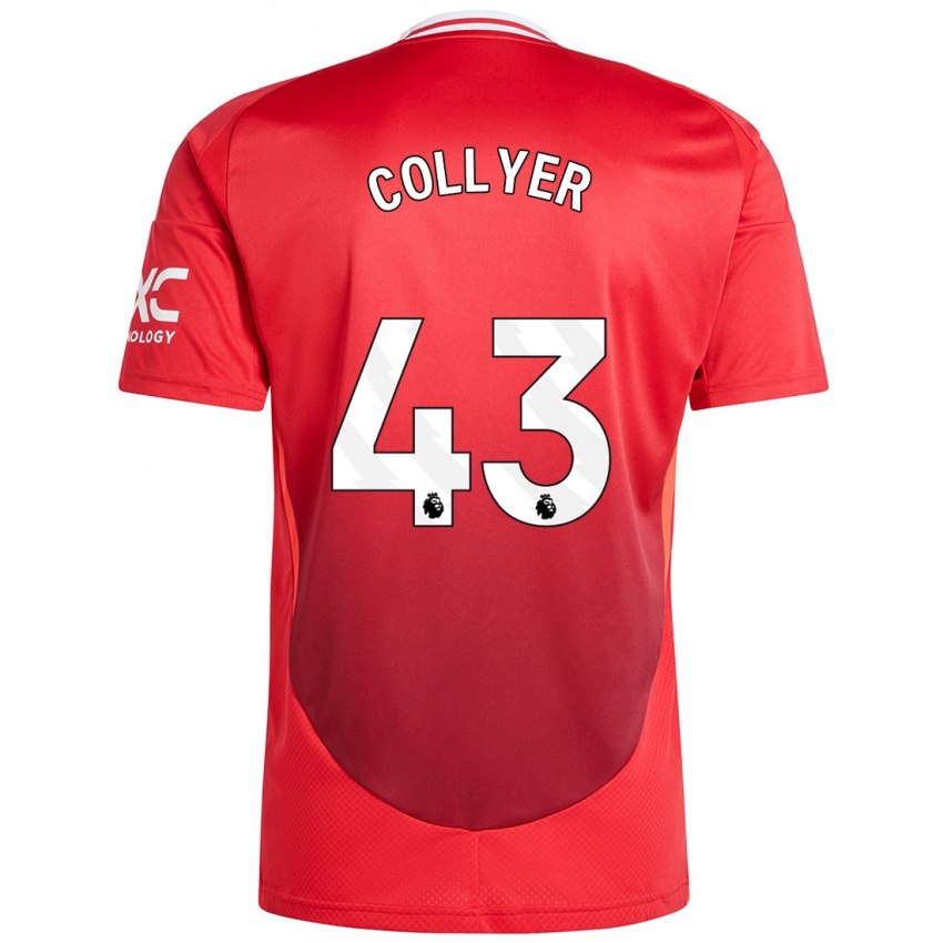 Homem Camisola Toby Collyer #43 Vermelho Brilhante Principal 2024/25 Camisa Brasil