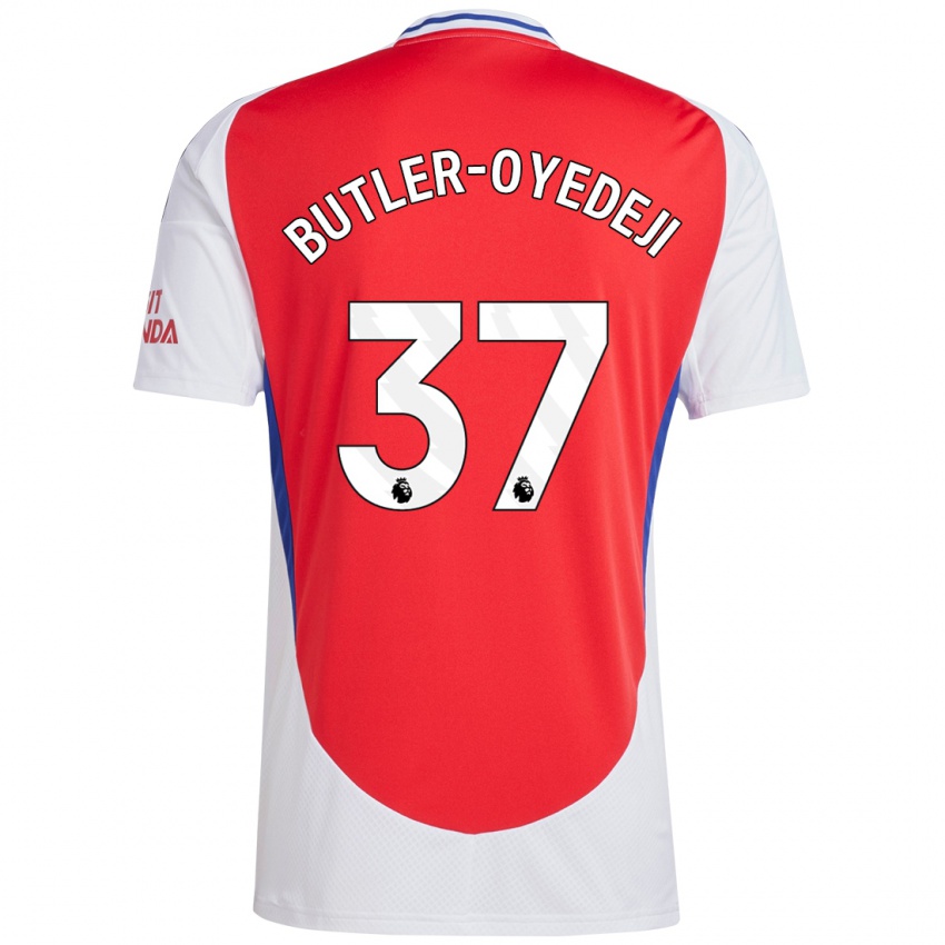 Homem Camisola Nathan Butler-Oyedeji #37 Vermelho Branco Principal 2024/25 Camisa Brasil