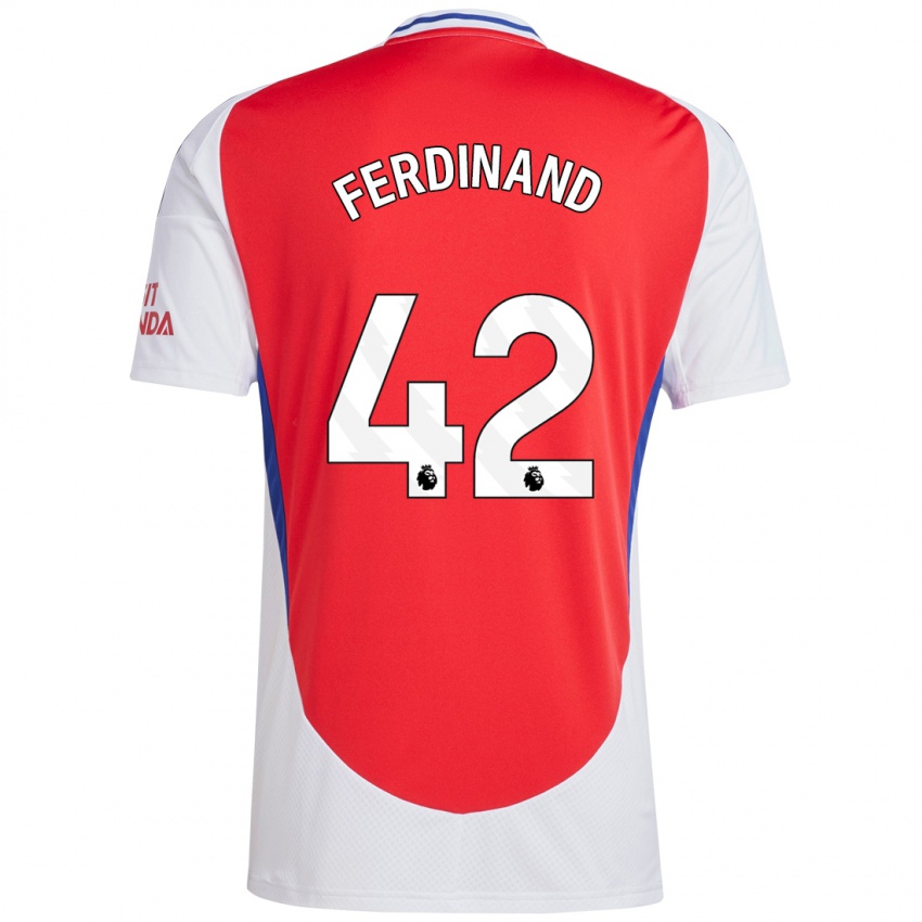 Homem Camisola Seb Ferdinand #42 Vermelho Branco Principal 2024/25 Camisa Brasil