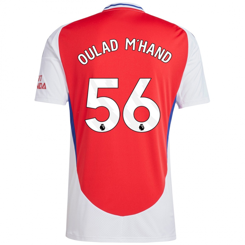 Homem Camisola Salah-Eddine Oulad M'hand #56 Vermelho Branco Principal 2024/25 Camisa Brasil