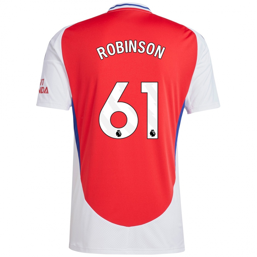 Homem Camisola Josh Robinson #61 Vermelho Branco Principal 2024/25 Camisa Brasil