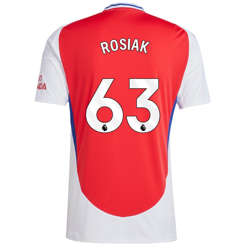 Homem Camisola Michal Rosiak #63 Vermelho Branco Principal 2024/25 Camisa Brasil