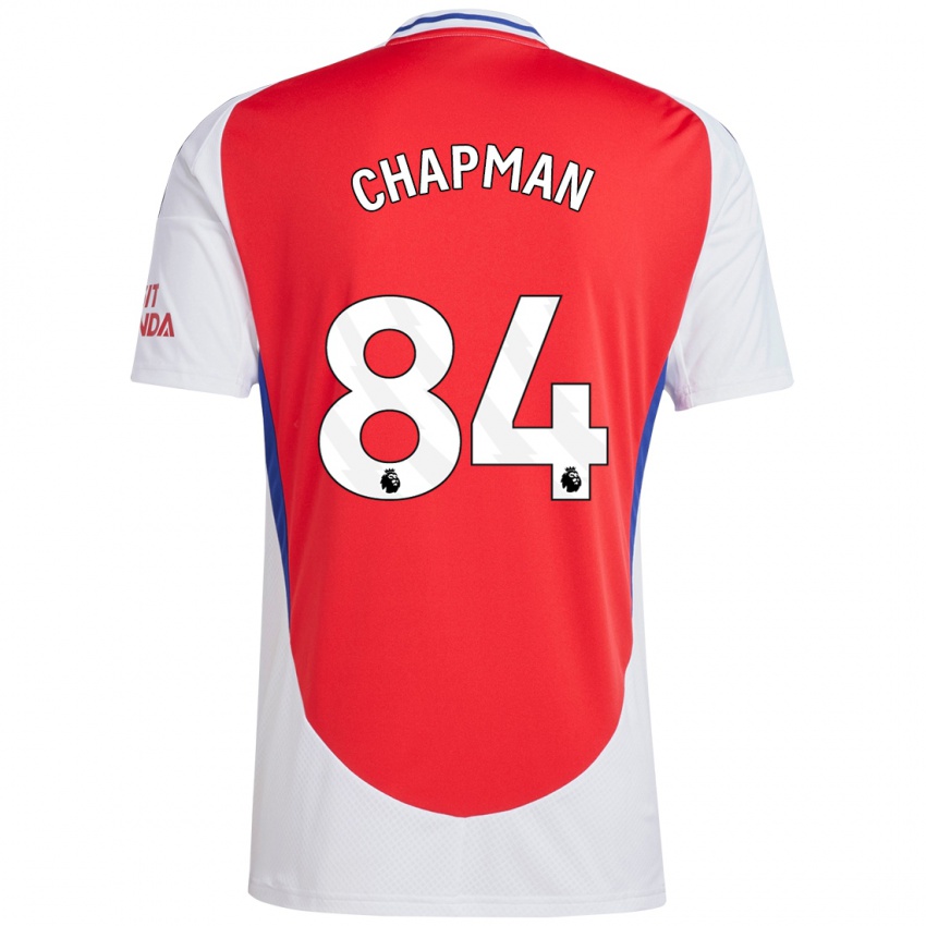 Homem Camisola Samuel Chapman #84 Vermelho Branco Principal 2024/25 Camisa Brasil