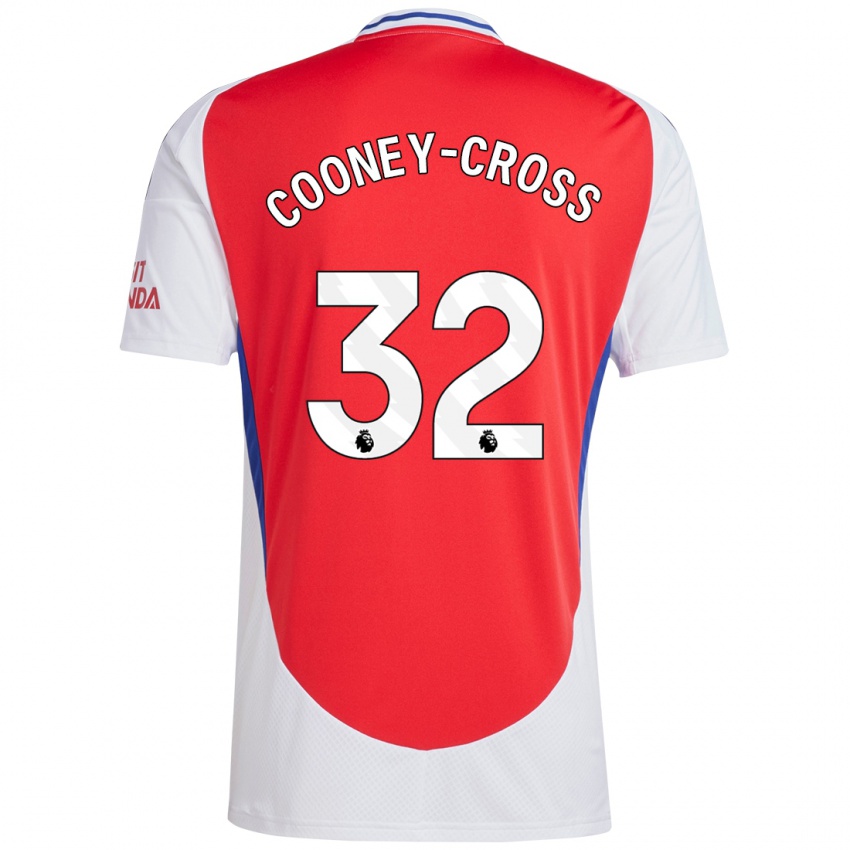 Homem Camisola Kyra Cooney-Cross #32 Vermelho Branco Principal 2024/25 Camisa Brasil