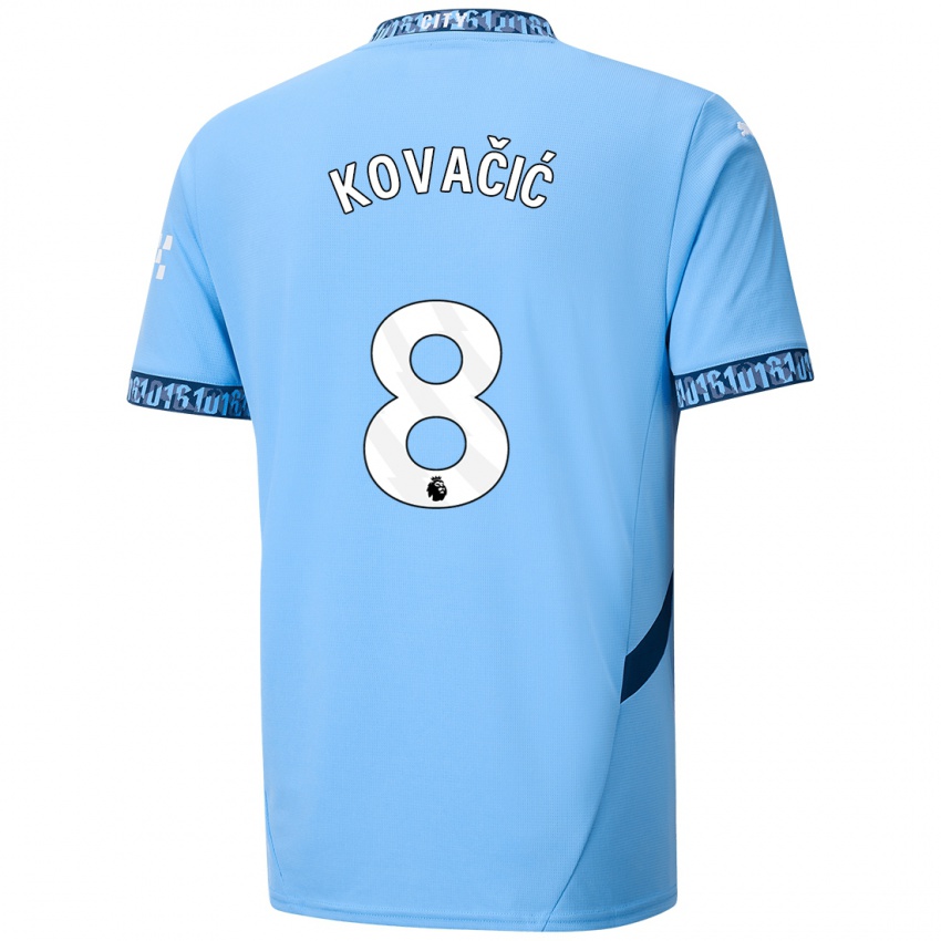 Homem Camisola Mateo Kovacic #8 Azul Marinho Principal 2024/25 Camisa Brasil