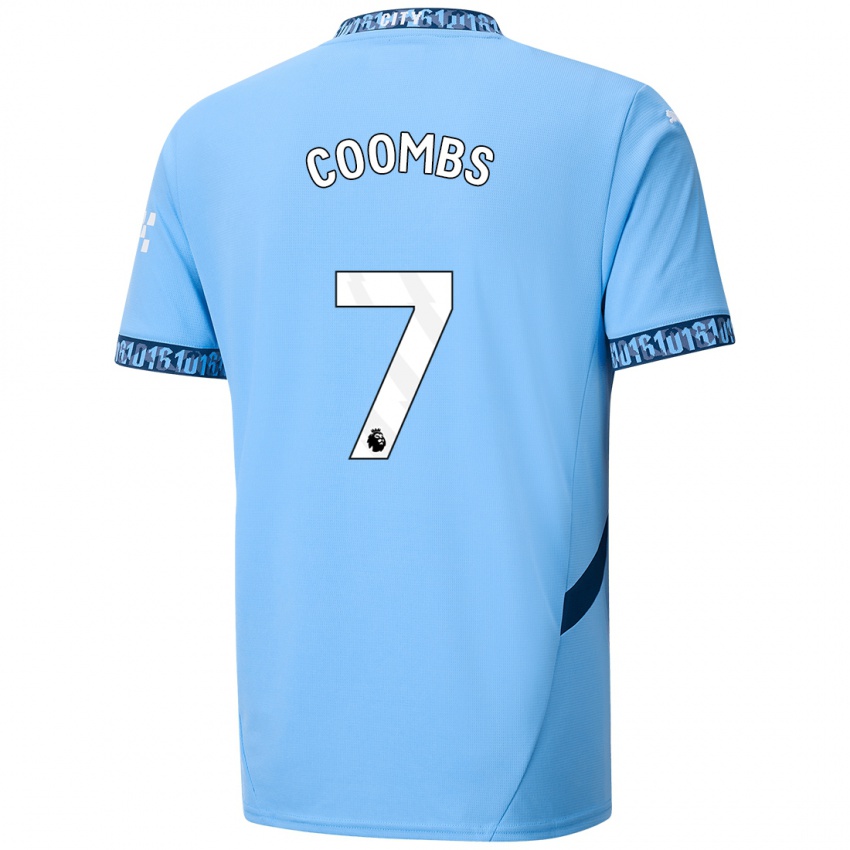 Homem Camisola Laura Coombs #7 Azul Marinho Principal 2024/25 Camisa Brasil