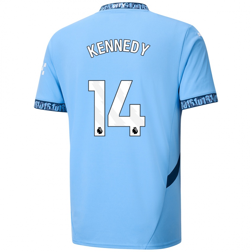 Homem Camisola Alanna Kennedy #14 Azul Marinho Principal 2024/25 Camisa Brasil