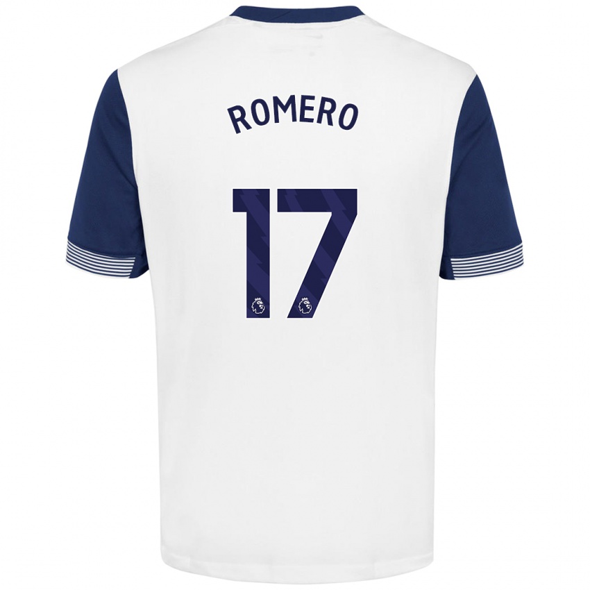 Homem Camisola Cristian Romero #17 Azul Branco Principal 2024/25 Camisa Brasil