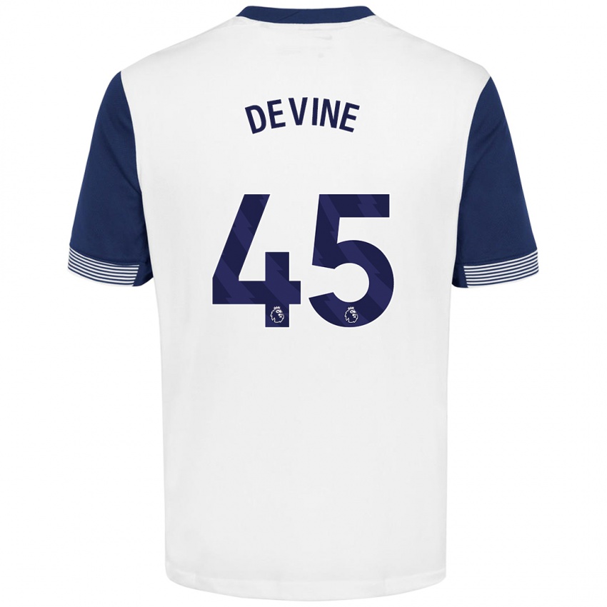 Homem Camisola Alfie Devine #45 Azul Branco Principal 2024/25 Camisa Brasil