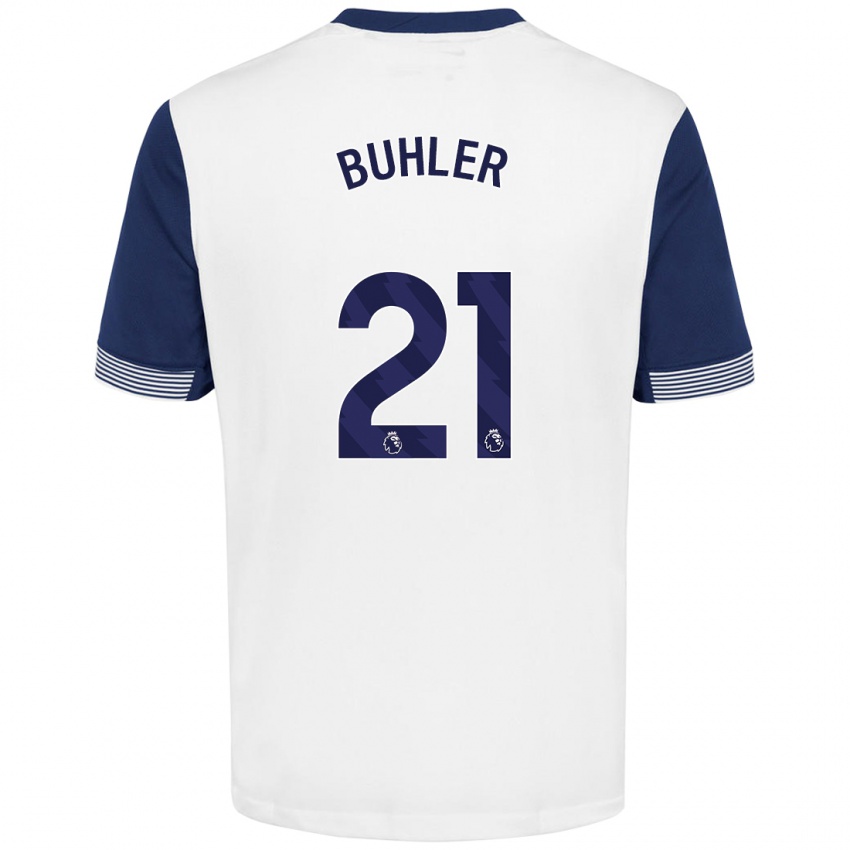 Homem Camisola Luana Bühler #21 Azul Branco Principal 2024/25 Camisa Brasil