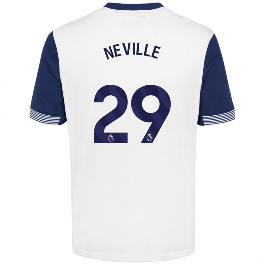 Homem Camisola Ashleigh Neville #29 Azul Branco Principal 2024/25 Camisa Brasil