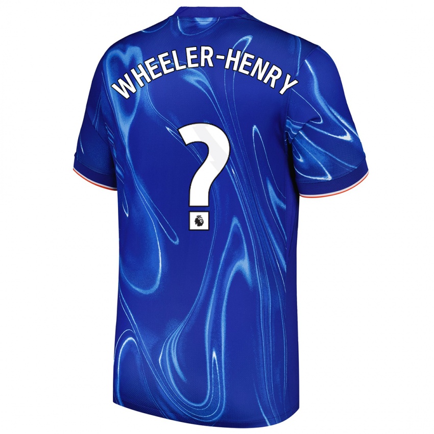 Homem Camisola Joseph Wheeler-Henry #0 Branco Azul Principal 2024/25 Camisa Brasil