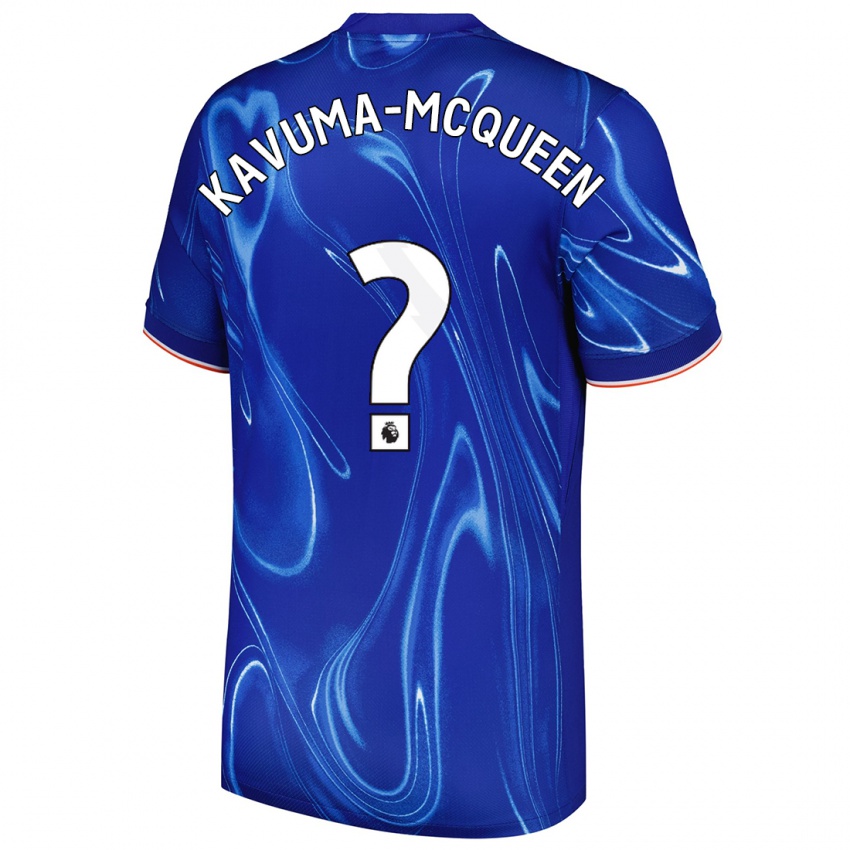 Homem Camisola Ryan Kavuma-Mcqueen #0 Branco Azul Principal 2024/25 Camisa Brasil