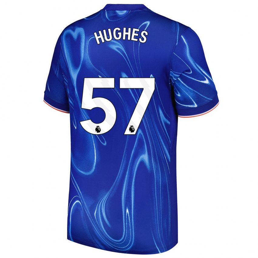 Homem Camisola Brodi Hughes #57 Branco Azul Principal 2024/25 Camisa Brasil