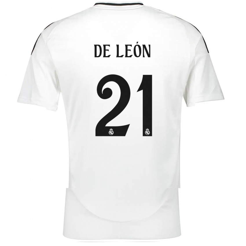 Homem Camisola Jeremy De León #21 Branco Principal 2024/25 Camisa Brasil