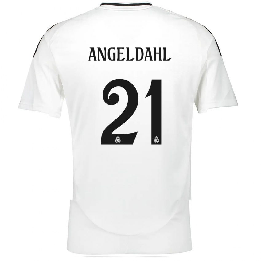 Homem Camisola Filippa Angeldahl #21 Branco Principal 2024/25 Camisa Brasil