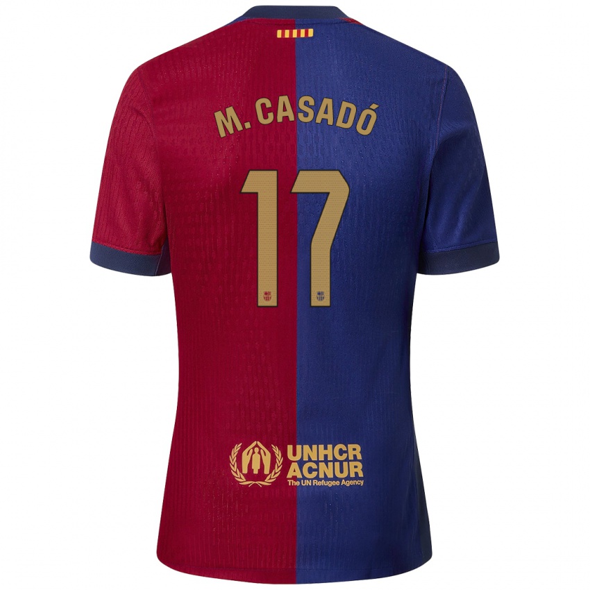 Homem Camisola Marc Casado #17 Azul Vermelho Principal 2024/25 Camisa Brasil