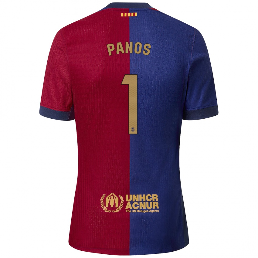 Homem Camisola Sandra Panos #1 Azul Vermelho Principal 2024/25 Camisa Brasil