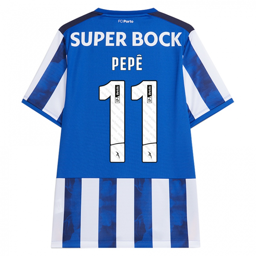 Homem Camisola Pepe #11 Azul Azul Principal 2024/25 Camisa Brasil