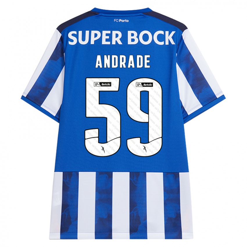 Homem Camisola Tiago Andrade #59 Azul Azul Principal 2024/25 Camisa Brasil