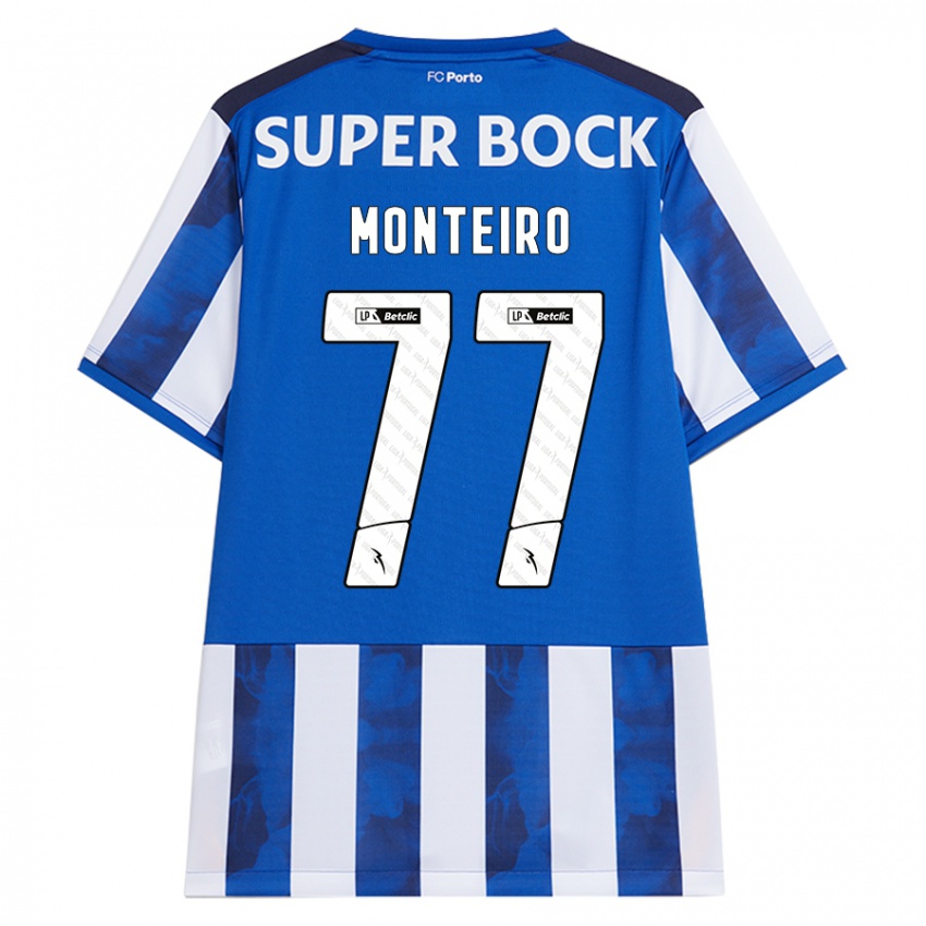 Homem Camisola Rui Monteiro #77 Azul Azul Principal 2024/25 Camisa Brasil