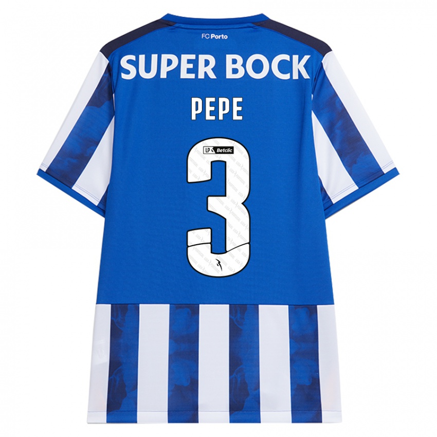 Homem Camisola Pepe #3 Azul Azul Principal 2024/25 Camisa Brasil