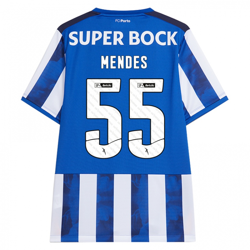 Homem Camisola Joao Mendes #55 Azul Azul Principal 2024/25 Camisa Brasil