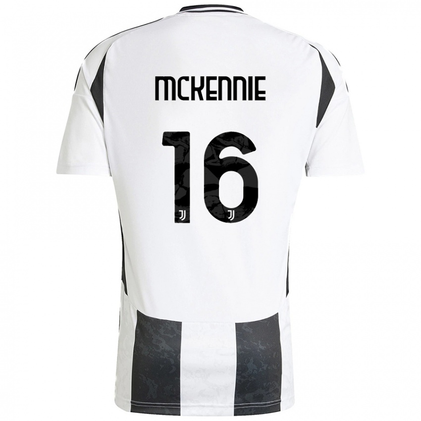 Homem Camisola Weston Mckennie #16 Preto Branco Principal 2024/25 Camisa Brasil