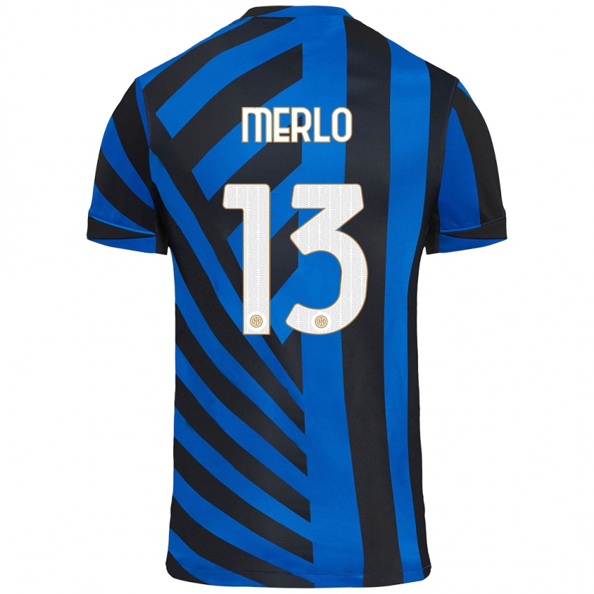 Homem Camisola Beatrice Merlo #13 Azul Preto Principal 2024/25 Camisa Brasil