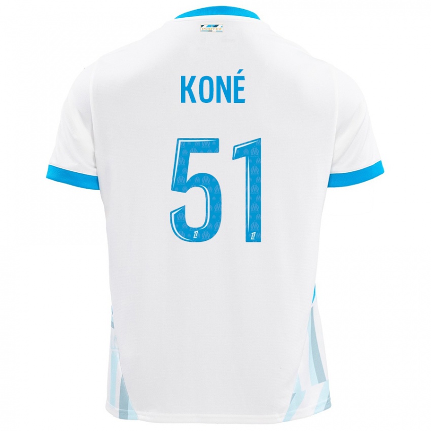 Homem Camisola Ismaël Koné #51 Céu Branco Azul Principal 2024/25 Camisa Brasil