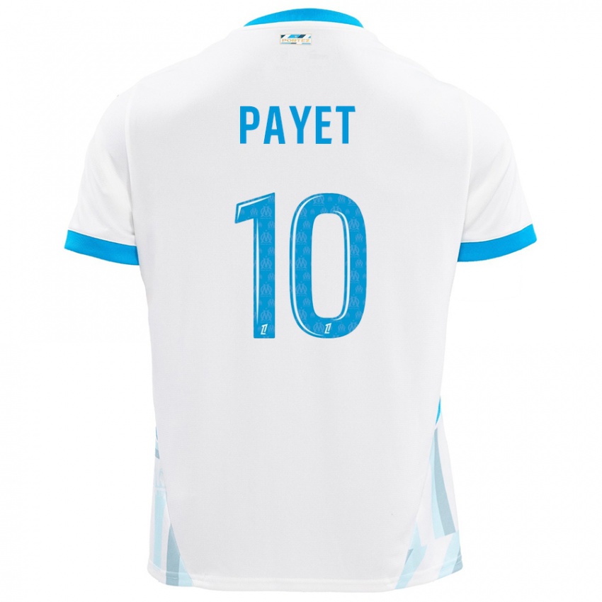 Homem Camisola Dimitri Payet #10 Céu Branco Azul Principal 2024/25 Camisa Brasil