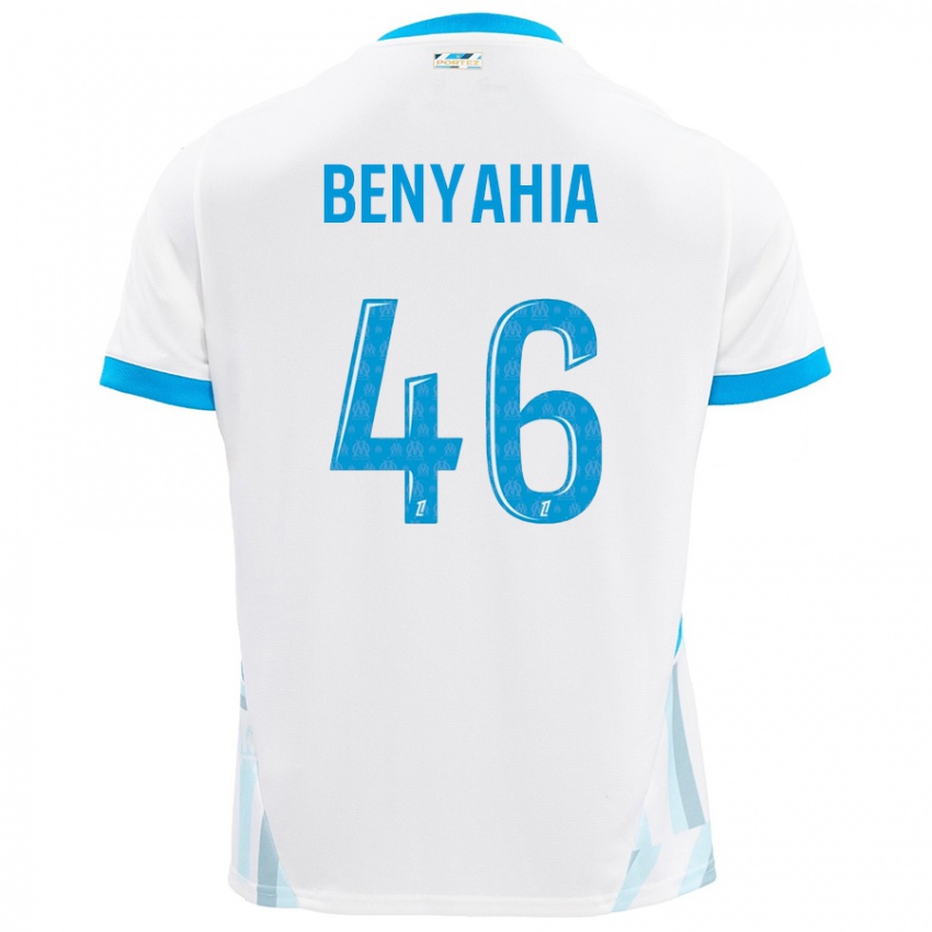 Homem Camisola Aylan Benyahia-Tani #46 Céu Branco Azul Principal 2024/25 Camisa Brasil