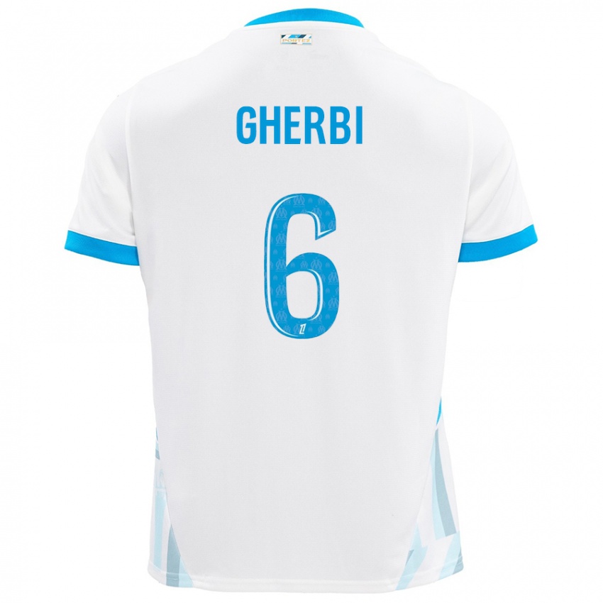 Homem Camisola Candice Gherbi #6 Céu Branco Azul Principal 2024/25 Camisa Brasil