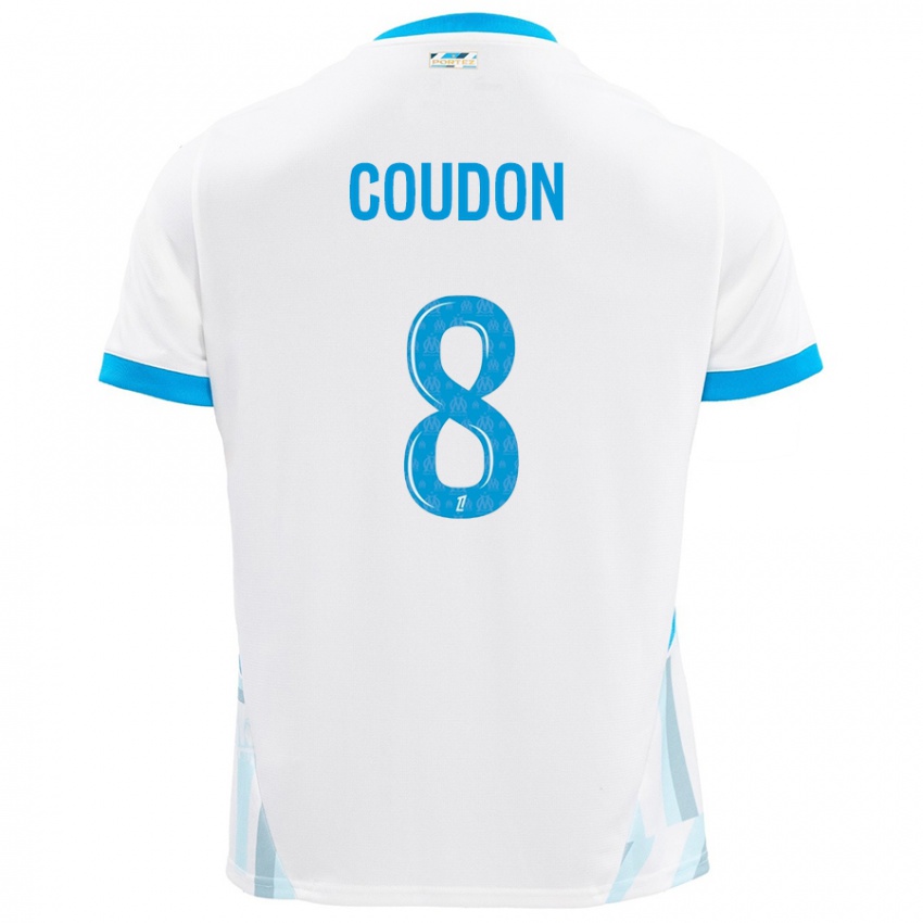 Homem Camisola Marine Coudon #8 Céu Branco Azul Principal 2024/25 Camisa Brasil