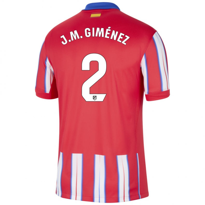 Homem Camisola Jose Maria Gimenez #2 Azul Vermelho Branco Principal 2024/25 Camisa Brasil