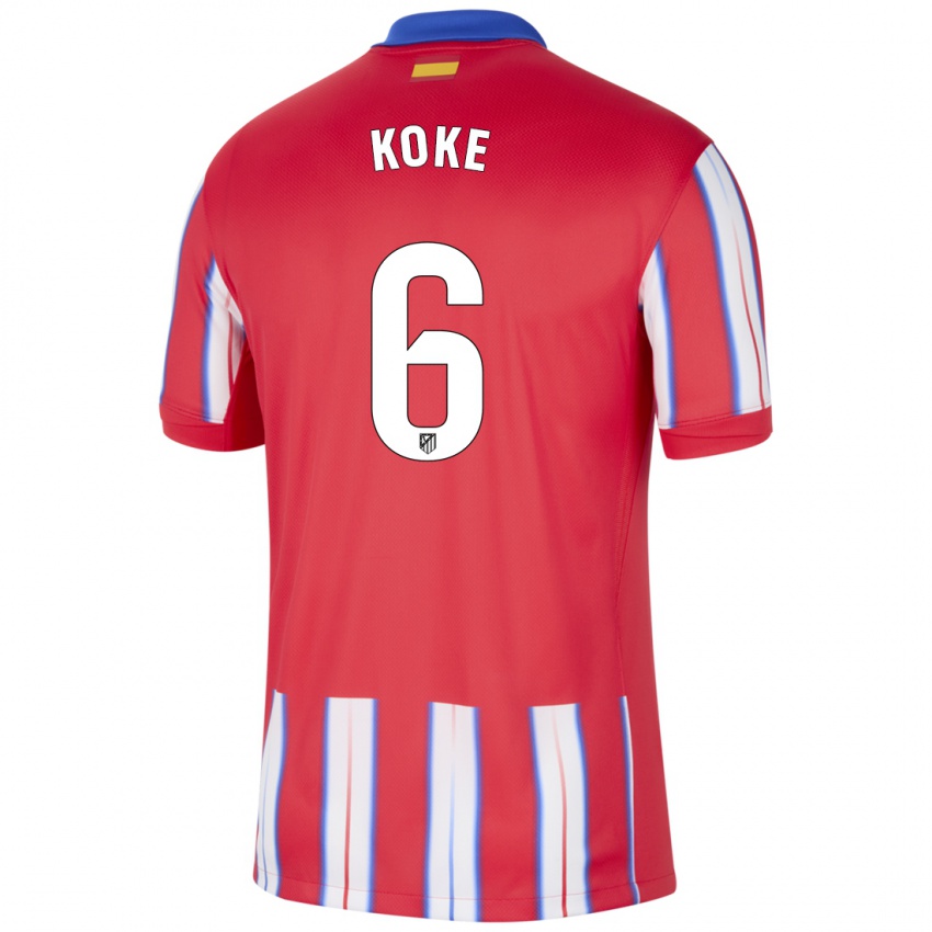 Homem Camisola Koke #6 Azul Vermelho Branco Principal 2024/25 Camisa Brasil