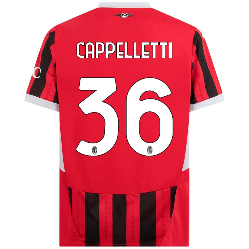 Homem Camisola Mattia Cappelletti #36 Vermelho Preto Principal 2024/25 Camisa Brasil