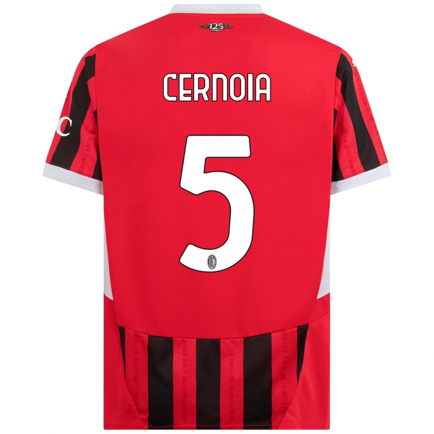 Homem Camisola Valentina Cernoia #5 Vermelho Preto Principal 2024/25 Camisa Brasil