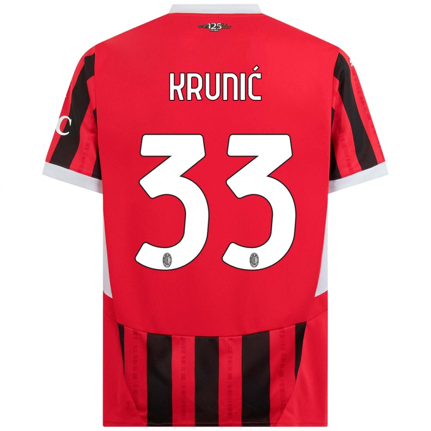 Homem Camisola Rade Krunic #33 Vermelho Preto Principal 2024/25 Camisa Brasil