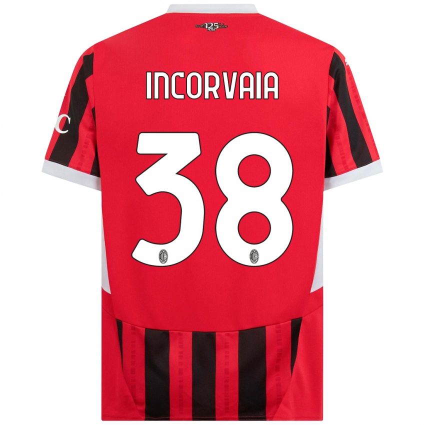 Homem Camisola Giovanni Incorvaia #38 Vermelho Preto Principal 2024/25 Camisa Brasil