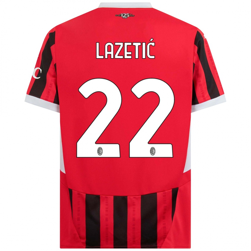 Homem Camisola Marko Lazetic #22 Vermelho Preto Principal 2024/25 Camisa Brasil