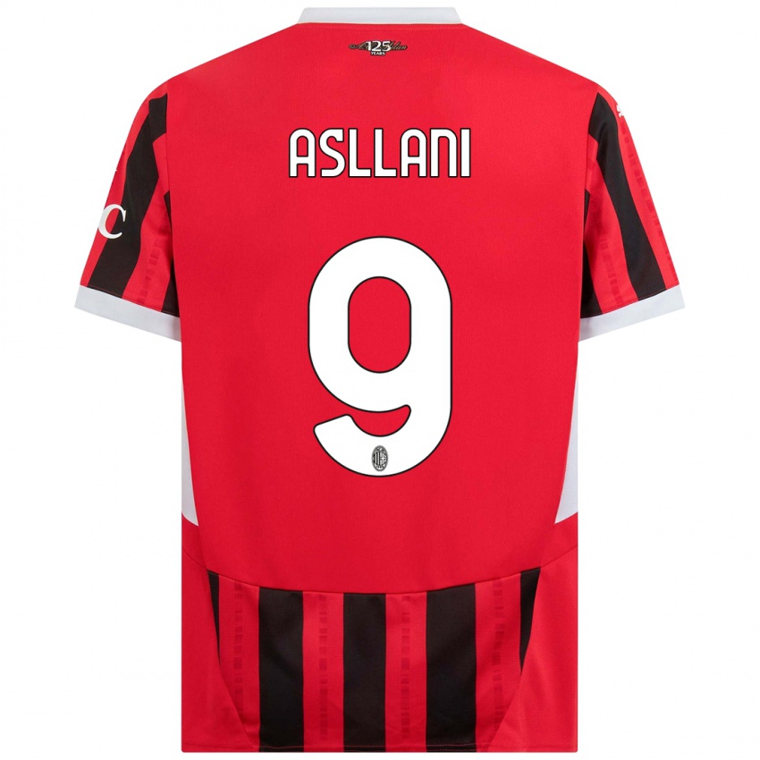 Homem Camisola Kosovare Asllani #9 Vermelho Preto Principal 2024/25 Camisa Brasil