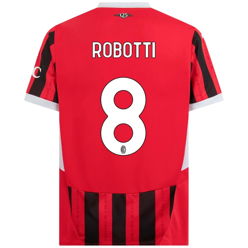 Homem Camisola Giovanni Robotti #8 Vermelho Preto Principal 2024/25 Camisa Brasil