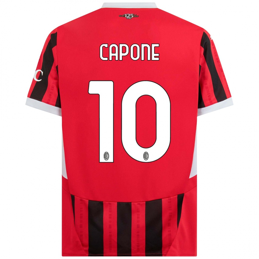 Homem Camisola Andrea Capone #10 Vermelho Preto Principal 2024/25 Camisa Brasil